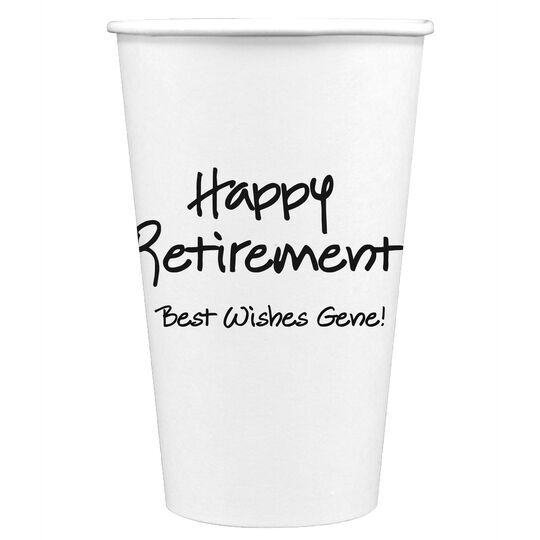 Studio Happy Retirement Paper Coffee Cups